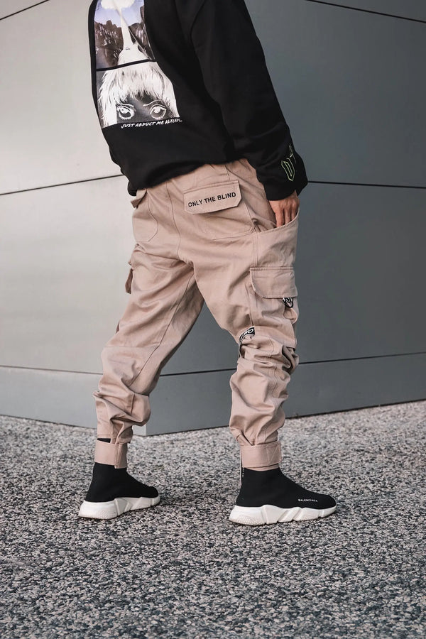 Taupe Strapped Cargo Bottoms