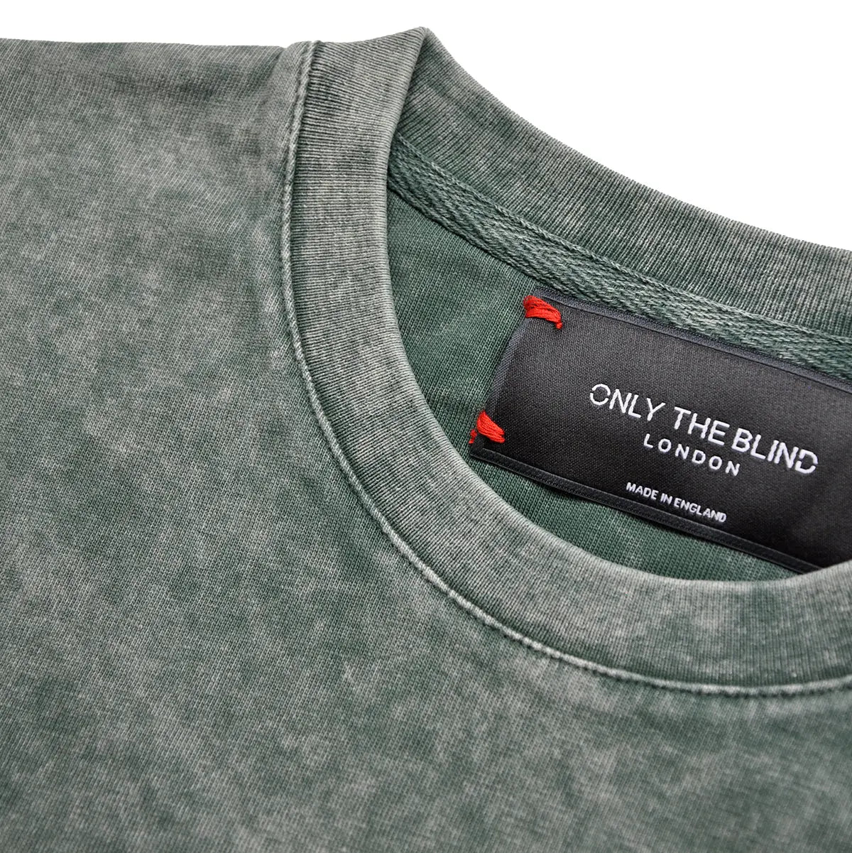 Olive Stonewash essentieel T-shirt