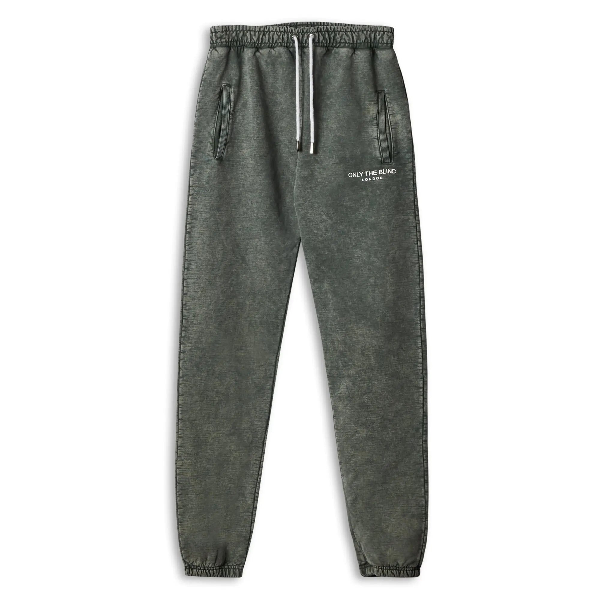 OLIVE STONEWASH ESSENTIAL SWEATPANTS