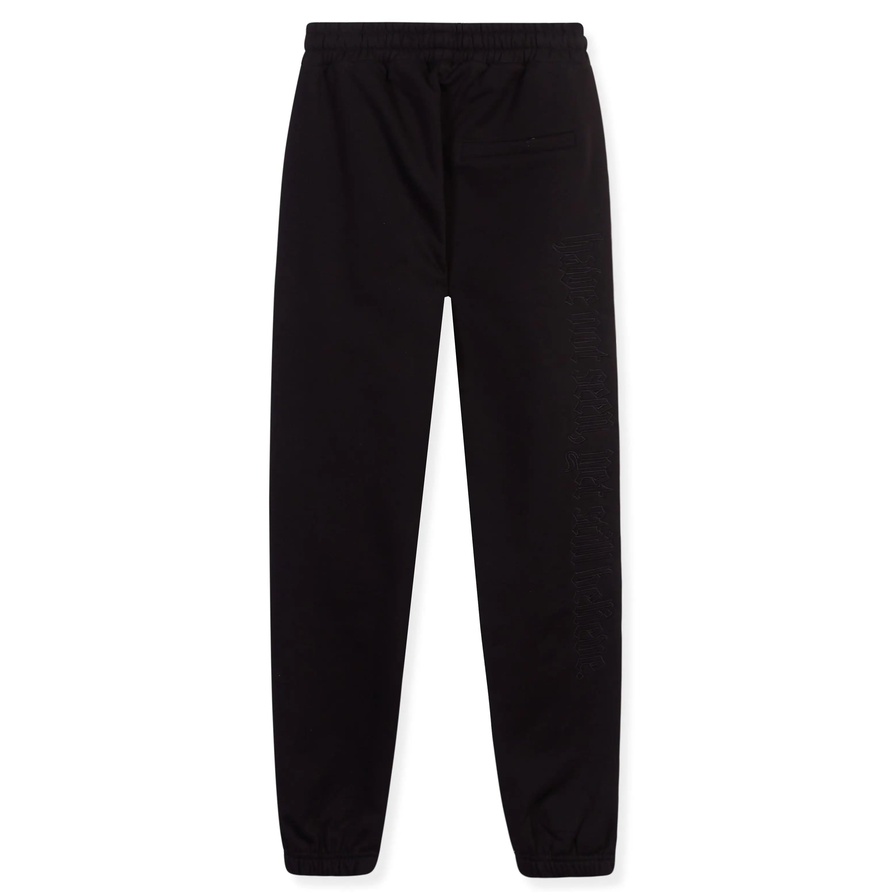 BLACK SPLIT STATEMENT SWEATPANTS