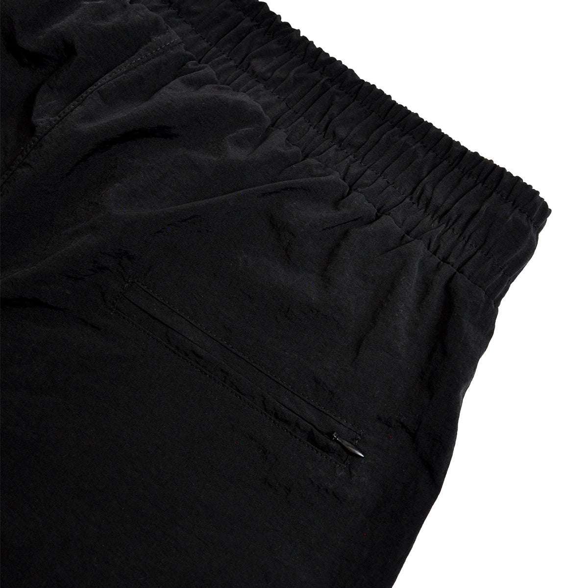 Black Textured Nylon Joggers