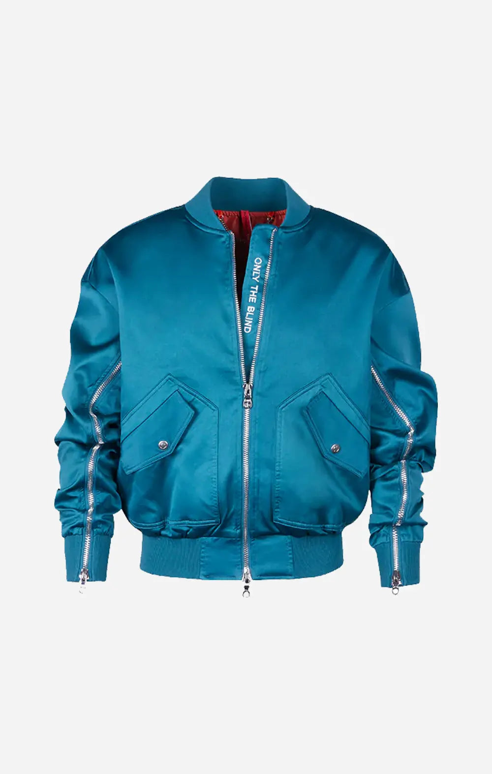 Signature Satin Pine Bomber Jacket