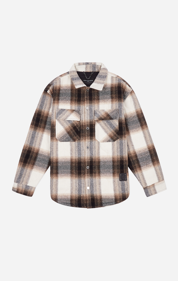 Taupe Quilted Flannel Shirt