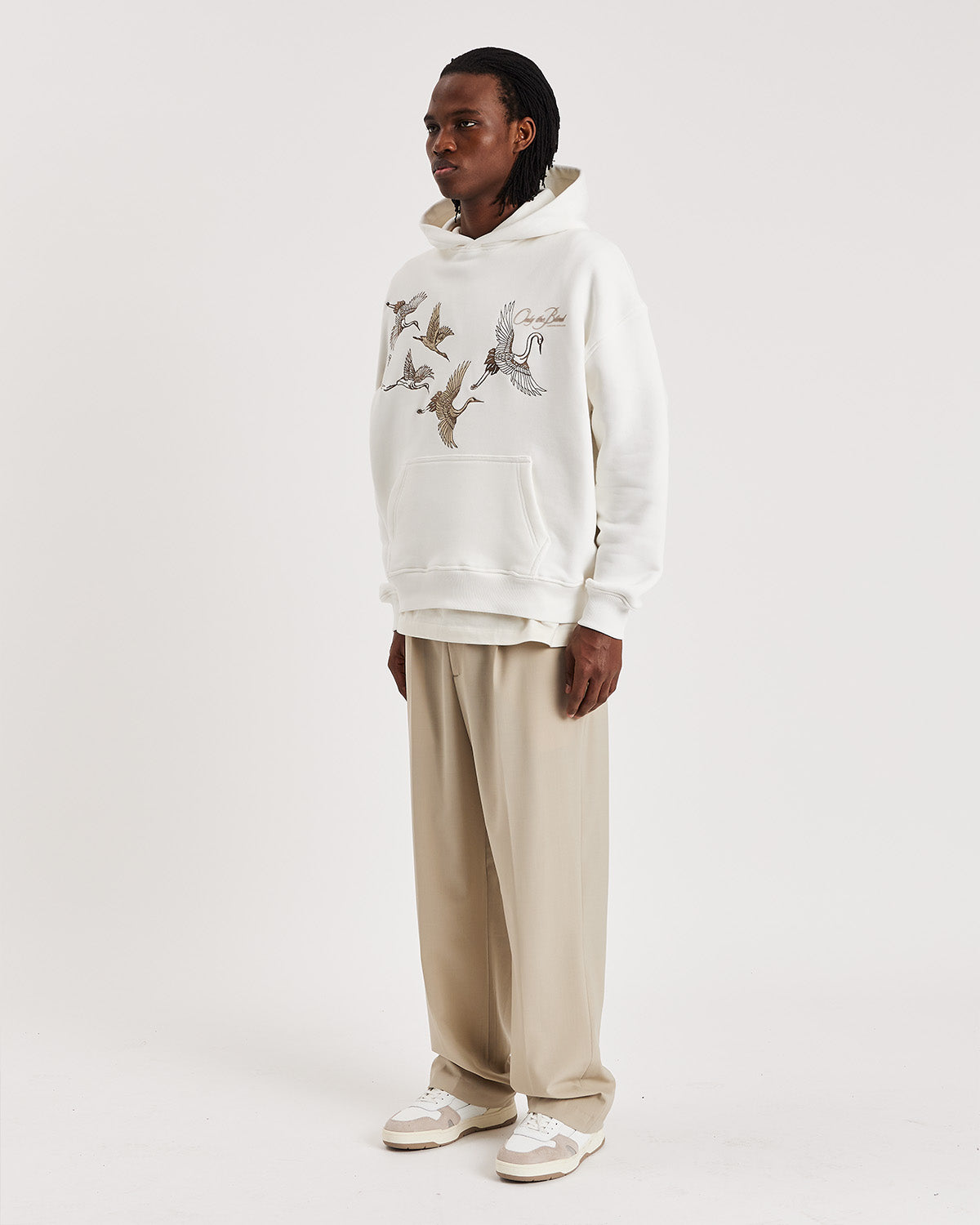 Vintage White Crane Hood - ONLY THE BLIND™