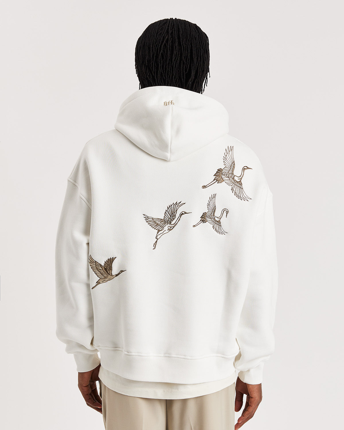 Vintage White Crane Hood - ONLY THE BLIND™