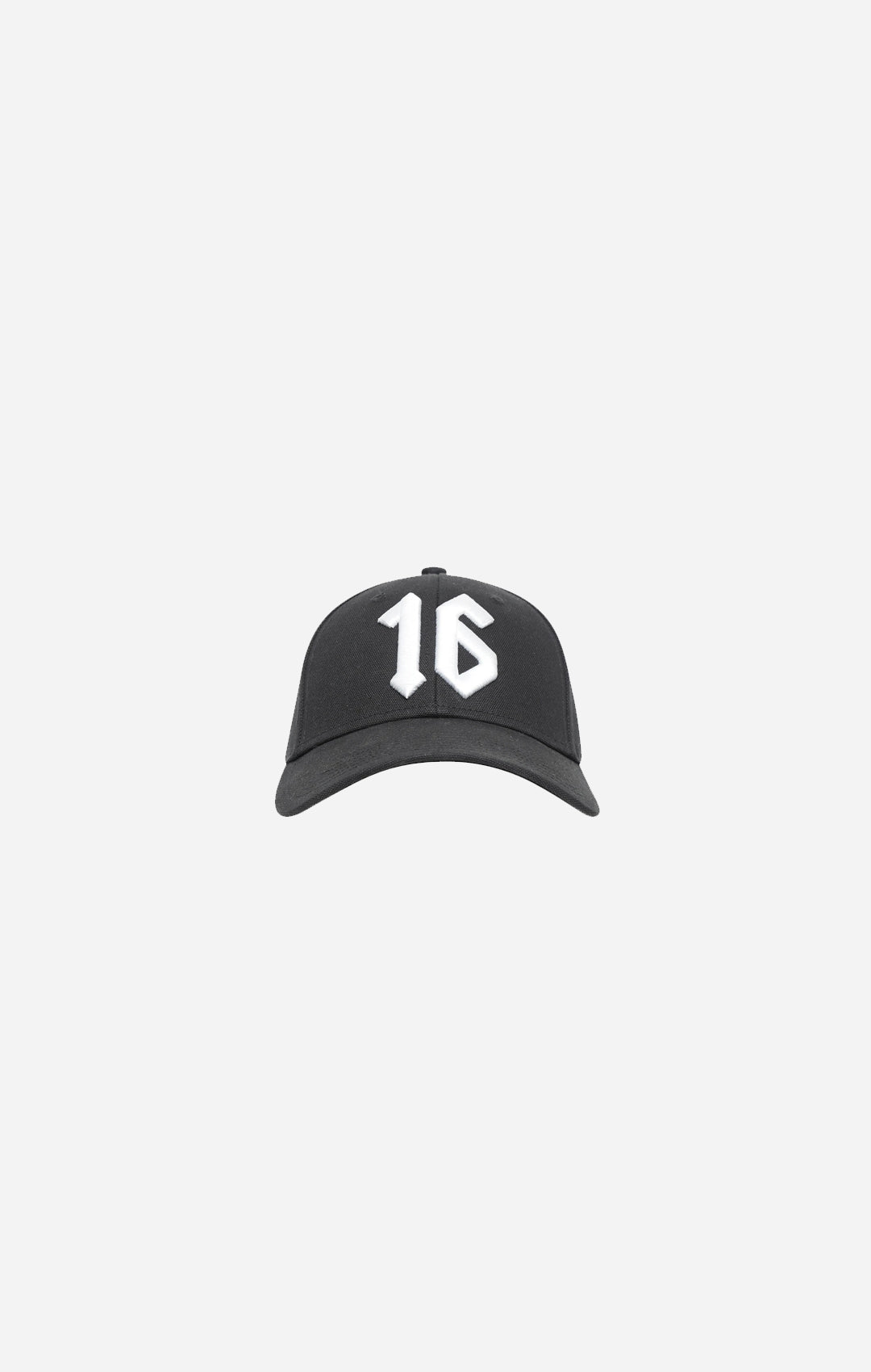 Black '16' Baseball Cap
