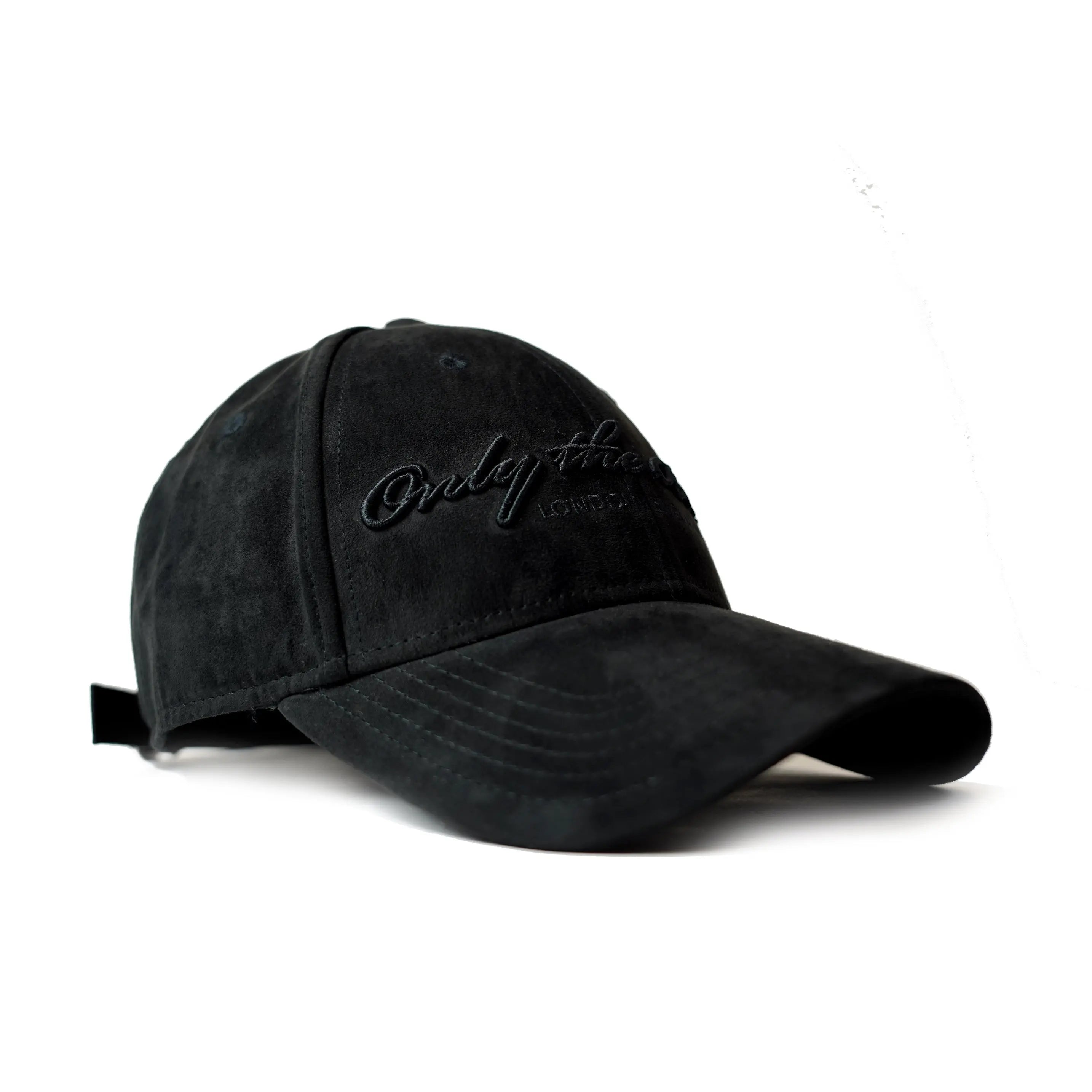 Black Suede Signature Cap - ONLY THE BLIND™