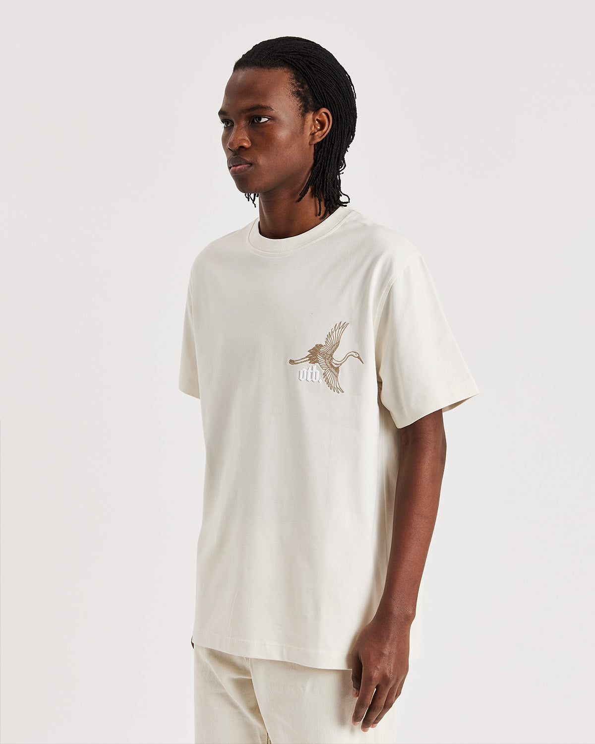 IVORY SUMMER CRANE T-SHIRT