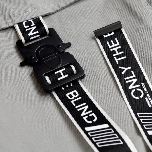 Glacier Grey Strapped Cargo Bottoms