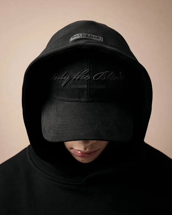 Black Suede Signature Cap