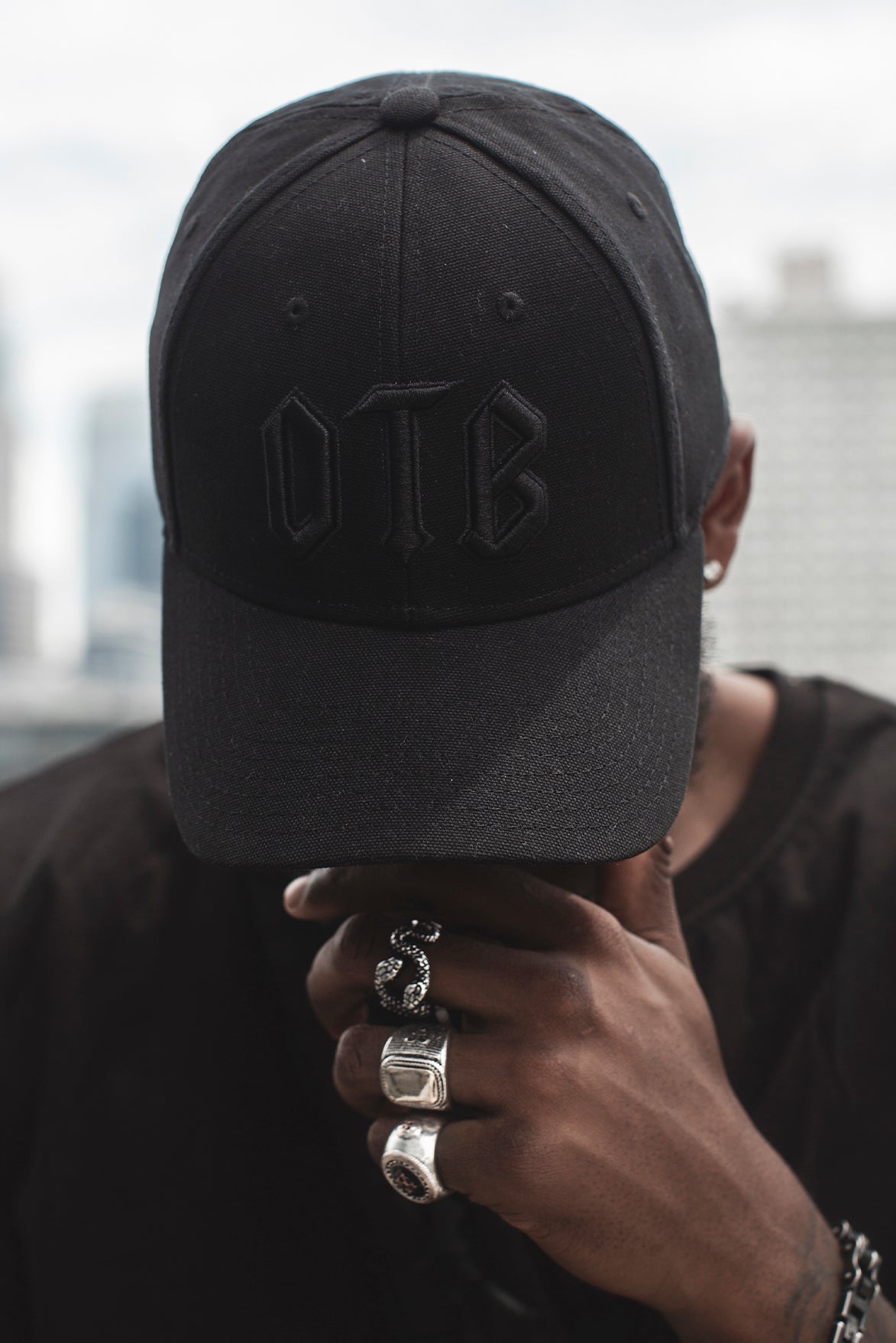 OTB Embroidered Black Baseball Cap