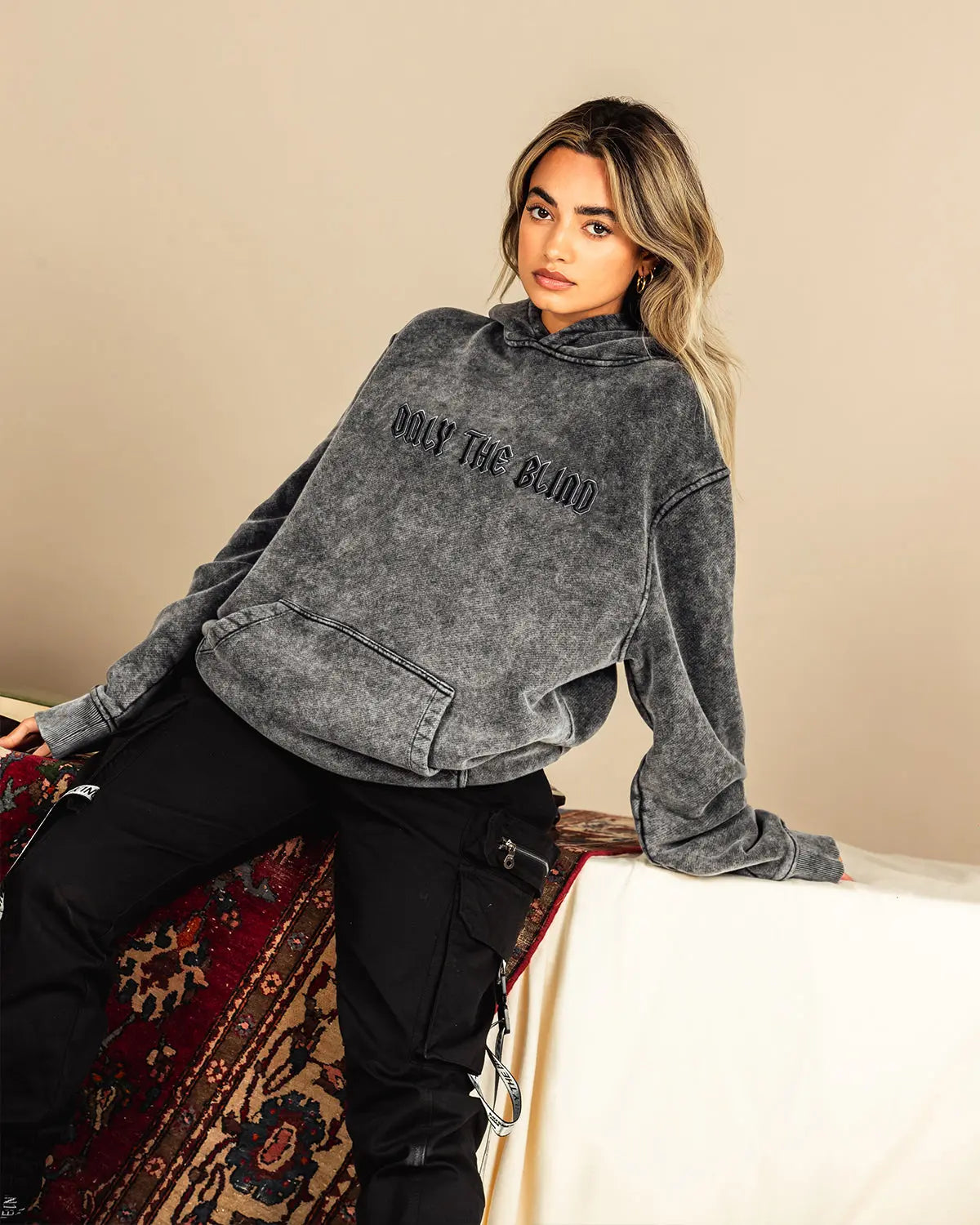 STONEWASH STATEMENT SWEATSHIRT