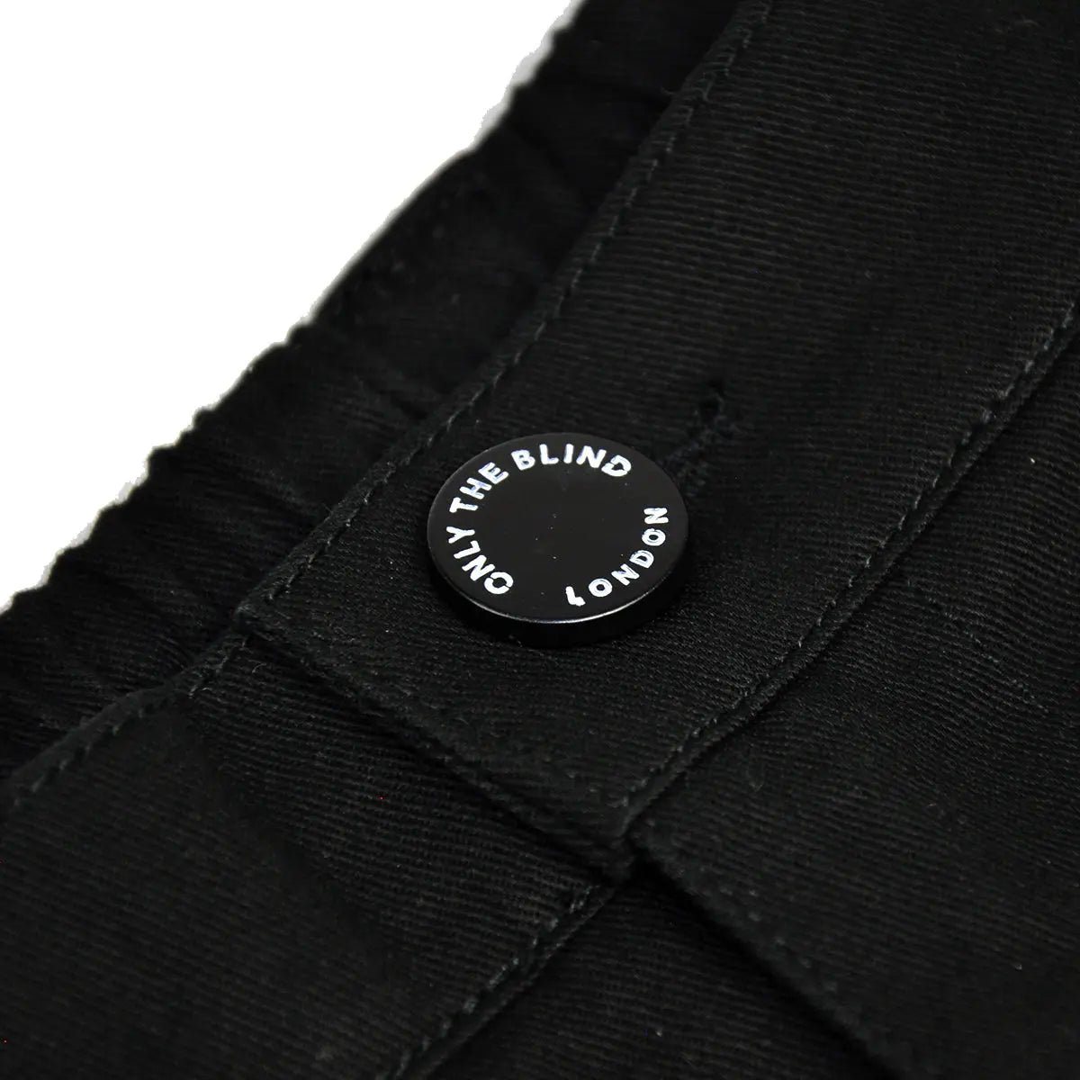 Black/White Strapped Cargo Bottoms